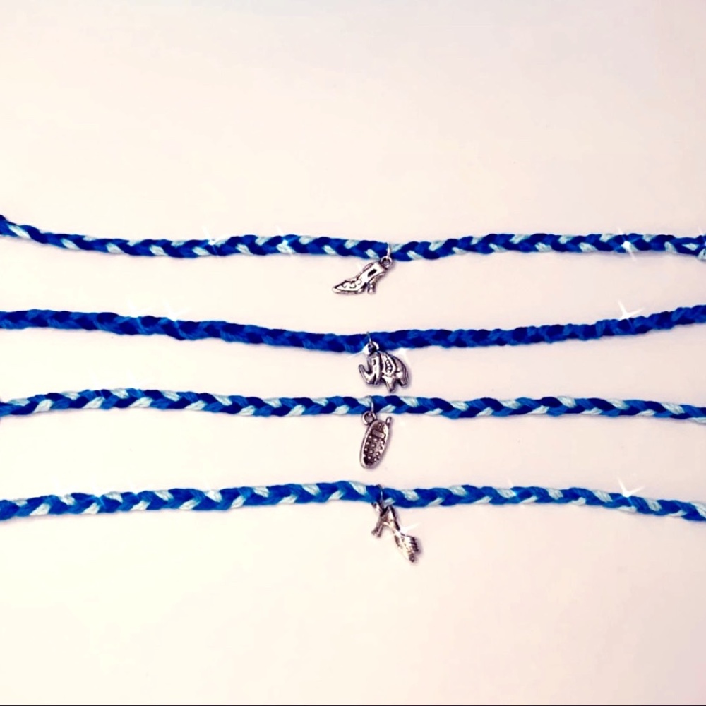 Braided Bracelets with Charms (Each Sold Separatel